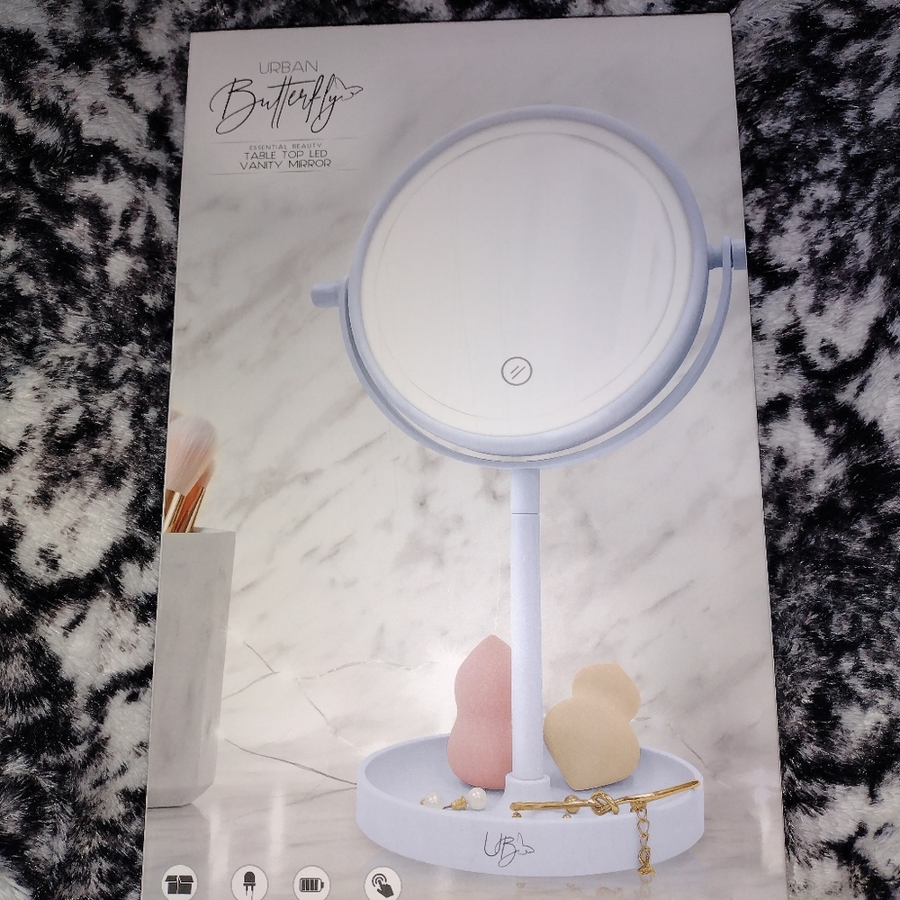 URBAN BUTTERFLY TABLE TOP LED VANITY MIRROR
